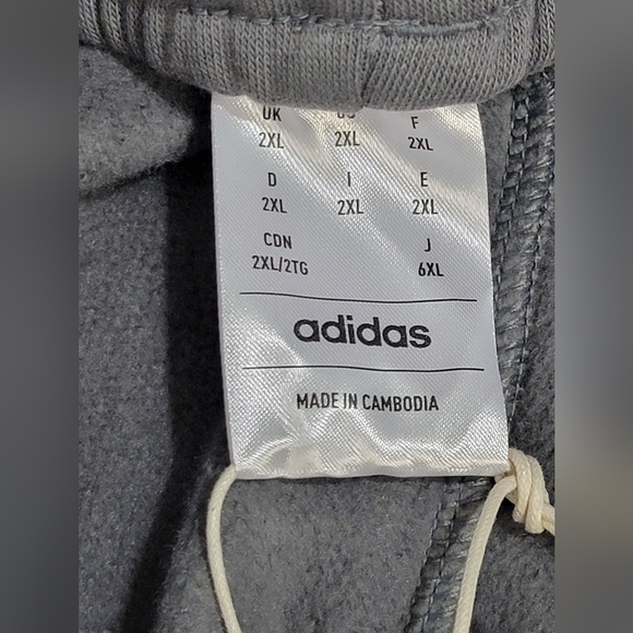 Adidas Grey Essentials 3 Stripe Jogger Mens Size 2XL - Picture 9 of 12